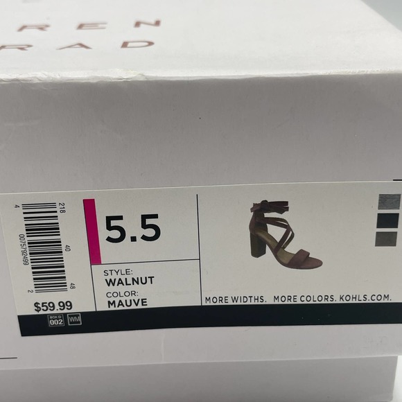 LAUREN CONRAD WOMEN'S WALNUT HEELS SIZE 5.5 MAUVE - Picture 9 of 9